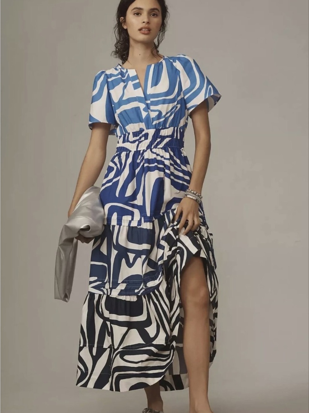 ANTHROPOLOGIE Somerset Dress In Shades Of Blue